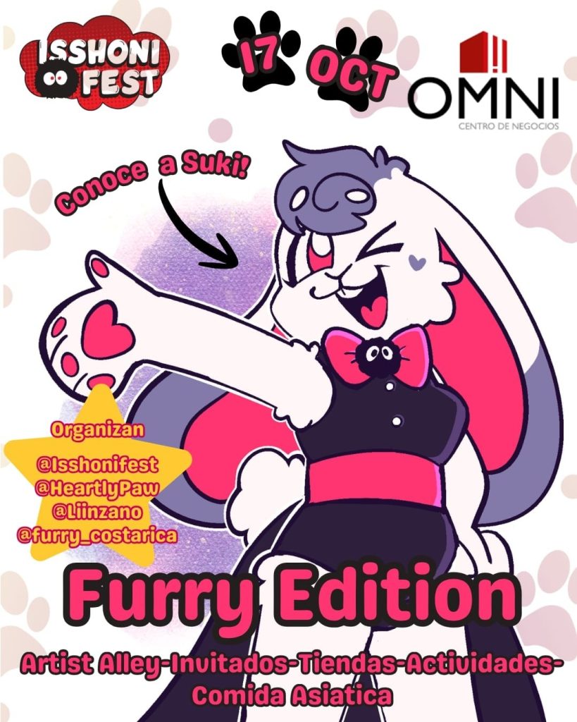 Póster Isshoni Fest Furry Edition